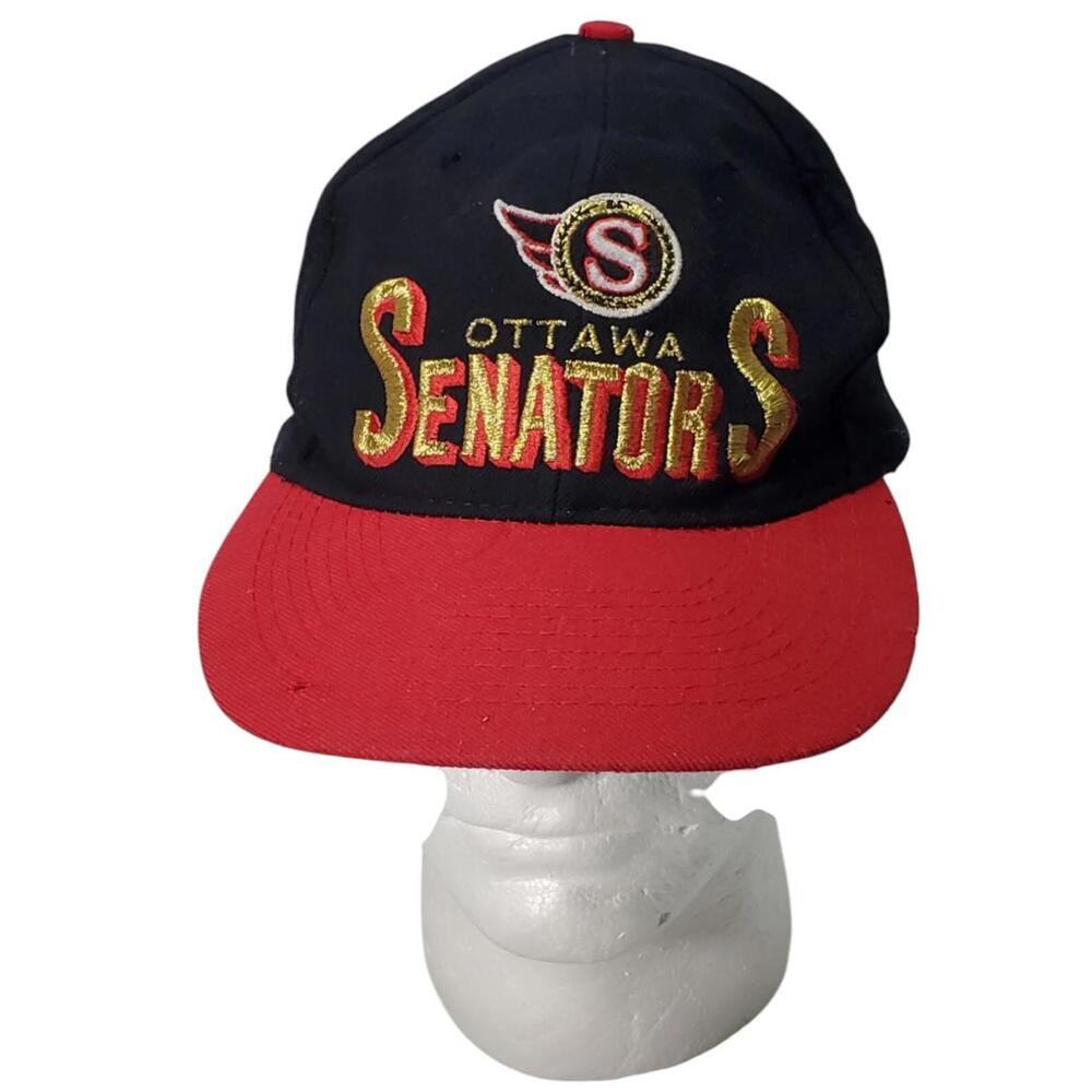 Vintage Ottawa Senators NHL Hockey American Needle Wool Snapback Hat Cap Damage